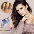 thumbnail image 2 of Guoxxzi Mood Ring for Women, Vintage Style Celtic Knot Rings, Oval Solitaire Mood Ring Temperature Control Color Change Mood Ring, 2 of 8