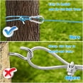 thumbnail image 2 of Upgraded Dog Tie Out Cable for Camping, 100FT Portable Trolley System for 2 Dogs, Knot-a-Hitch Dogs Hitching System up to 250lbs, Dog Runner for Yard Camping Training Running Hiking Outdoor, 2 of 6