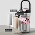 thumbnail image 7 of Sidagar 25 fl oz Stainless Steel Insulated Water Bottle with Handle, Leakproof Straw Lid, Silver Bow, 7 of 7