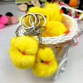 thumbnail image 2 of 5x/set Fashion Chick Keychain Car For Key Ring Decoration Furry Yellow Duck Keyc, 2 of 5