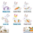 thumbnail image 2 of YWIYIUD 1PC Wooden Easter Rabbit Table Decorations Easter Hand Painted Rabbit Ornaments Tabletop Centerpieces Tiered Tray Decor for Spring Easter Indoor Home Party Patio Yard Decor 6.5inch, 2 of 5
