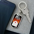 thumbnail image 5 of Diamond On Fire Keychain Dog Tag Stainless Steel or 18k Gold, 5 of 16