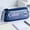 蔚蓝寄语, variant on Roiihwy Blue Letter Pencil Case Pouch, Translucent Pencil Bag with Zipper and Multi-pocket, Stationery Pencil Box for Adults Travel