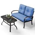 thumbnail image 4 of Gymax 2PCS Outdoor Loveseat & Table Set Cushioned Patio Furniture Set Yard Garden, 4 of 6