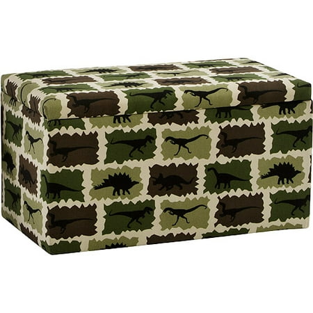 Upholstered Storage Bench, Dino Camo