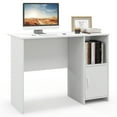 thumbnail image 1 of Costway Modern Computer Desk with Cabinet Cable Holes & Open Shelf Storage for Home Office, 1 of 10