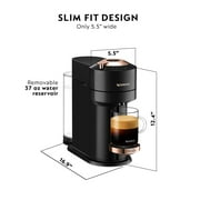 Nespresso by DeLonghi Vertuo Next Premium Coffee and Espresso Maker in Black Rose Gold