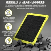 SunJack 15W Portable Solar Panel Charger Kit - USB-A & USB-C for Power Banks, Phones, for Outdoor Activity