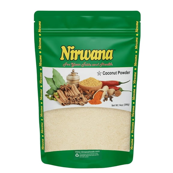 Nirwana Dry Desiccated Coconut for Smoothies, Shakes, Curries & Cakes | Unsweetened Finely Shredded Coconut for Food, Recipes, Pantry & Kitchen Use