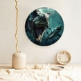 thumbnail image 5 of Bingfone Underwater Dinosaur Shark Print Bone China Dinner Decorative Plates,Handmade Ceramic Dinner Plate with Stand for Home Club-8in, 5 of 6