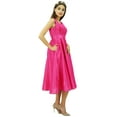 thumbnail image 4 of Bimba Women's Prom Dress With Belt Bridesmaid Party Midi Dress With Pockets, 4 of 9