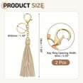 thumbnail image 2 of 2Pack Leather Keychain Tassels with Lobster Clasp Key Ring, Dirty Pink, 2 of 6