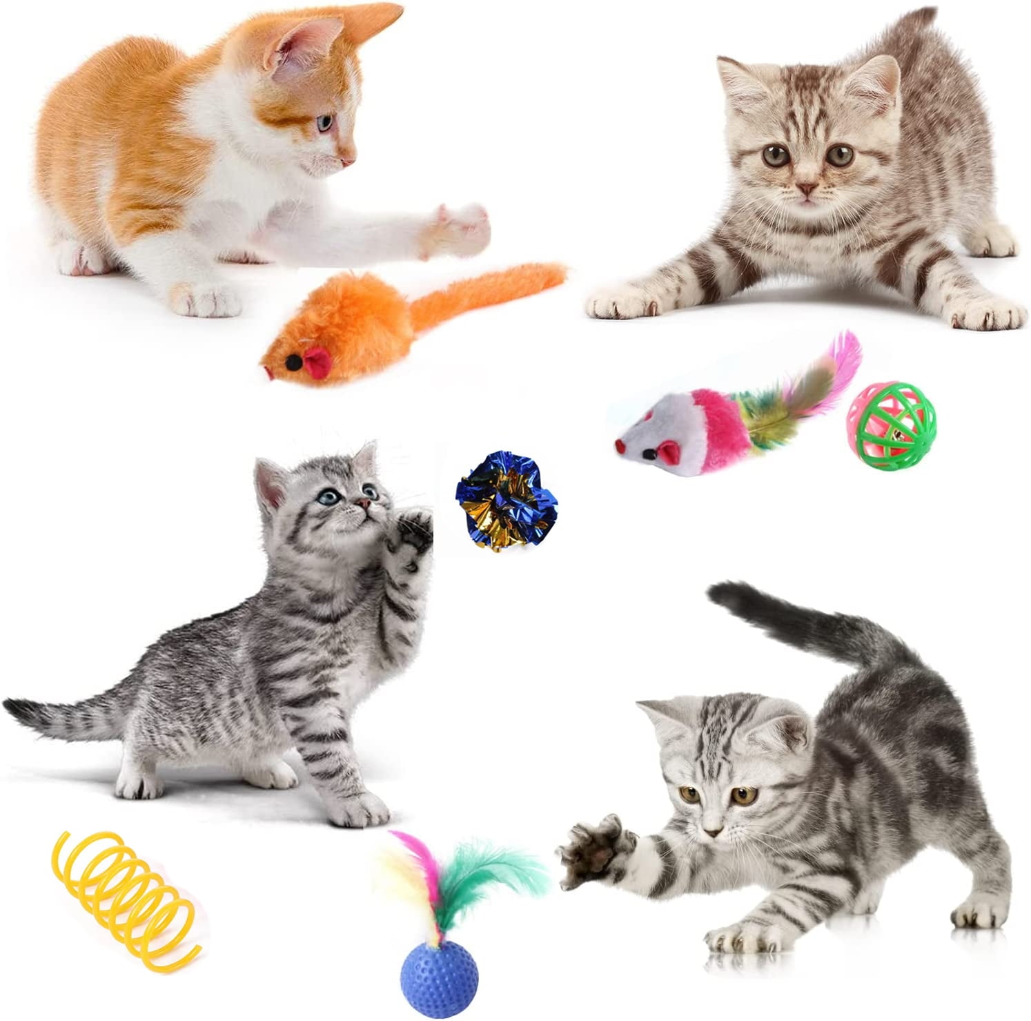 Cat Toys Cat Play Mat,kitten Toys Bed Set 13 Pcs Foldable Cat Activity  Center Interactive Cat Toys For Indoor Cats - Cat Toys - AliExpress