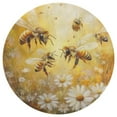 thumbnail image 3 of Happy Cute Bees Washable Round Rug -Circle Area Rugs for Nursery Bedroom, Vintage Non Slip Non Shedding Low Pile Carpet for Living Room Coffee Table Entryway, 3 of 6