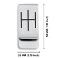 thumbnail image 2 of Stainless Steel Religious IH Monogram Classic Slim Money Clip Credit Card Holder, 2 of 2
