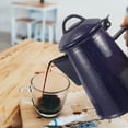 thumbnail image 4 of Moluckfu Tetera De Esmalte Azul Oscuro Para Café Y Té Con Asa Ergonómica Para Uso Doméstico, 4 of 8