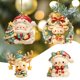 thumbnail image 1 of Fiudx Llavero de Alce Navideño, Diseño de Papá Noel, Colgante de Acrílico, Accesorio para Espejo Retrovisor, Decoración Navideña Divertida, Regalo Ideal de Navidad, Fácil de Colgar, 1 Pieza, 1 of 2