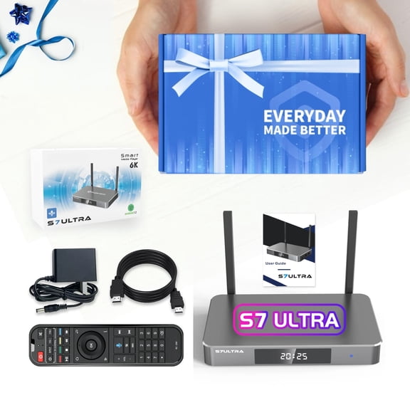 SuperBox S7 ULTRA Android 12 Smart TV Device with Premium Gift Box Packaging