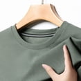 thumbnail image 3 of Nouveau T-shirt à Manches Courtes Col Rond Gaufré pour Hommes, 3 of 5