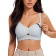 thumbnail image 5 of Women Nursing Bras for Breastfeeding, Maternity Sleep Bra, Pregnancy Full Bust Bralettes , Wireless V Neck Bralette, Ultra Comfort Postpartum Essentials Bra, 5 of 6
