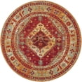 thumbnail image 6 of Unique Loom Outdoor Traditional Collection Area Rug - Vinatge (3' 1" Round Red Green Blue/Ivory), 6 of 8