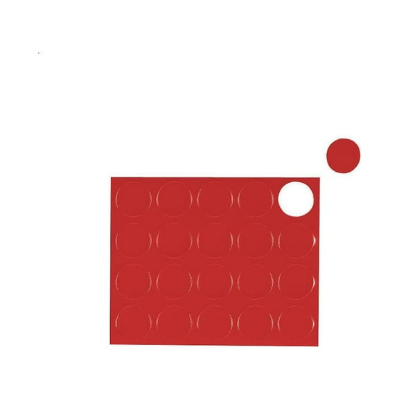 Red Circle Magnets, Pack of 20