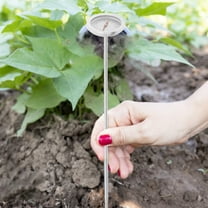 DEEPCRAFF 1Pcs Compost Equipment Soil Thermometer for Gardeners in Bimetallic with Compact Design