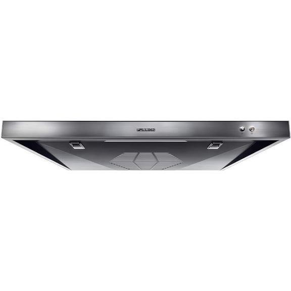 Furrion 12V RV Under-Cabinet Ducted Range Hood with Replaceable Charcoal Filter, LED Light, Exhaust Fan, VibrationSmart Technology & CSA Certification (Stainless Steel) - FHO23SACR-SS
