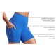 thumbnail image 4 of Shorts CRZ YOGA Butterluxe tiro alto con bolsillos 5" azul talla L, 4 of 5