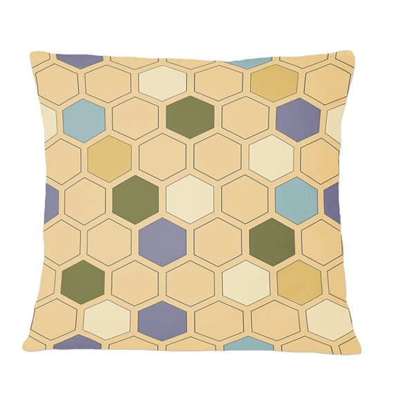 Designart Retro Hexagon PatternX' Mid-Century Modern Throw Pillow - 12x20
