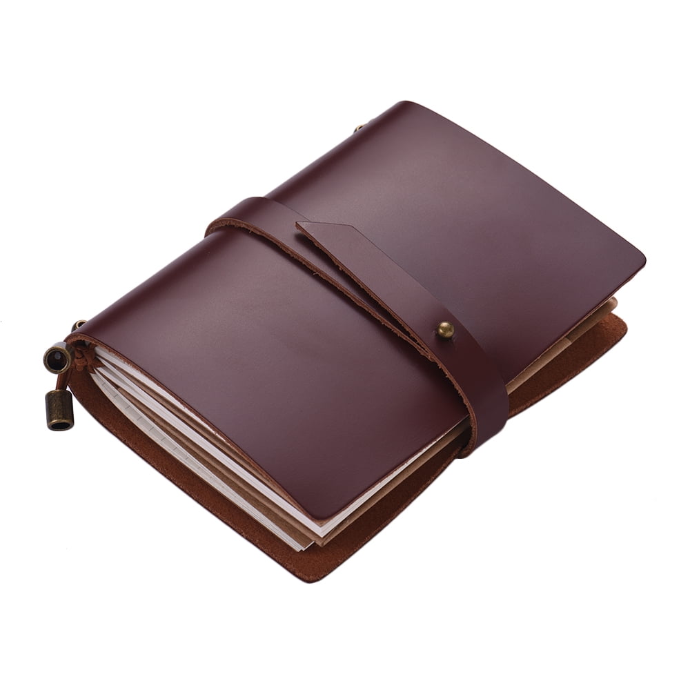 Portable Travel Journal Diary Leather Writing Notebook Refillable Lined