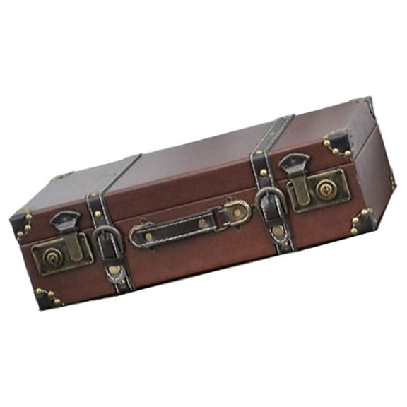 Antique Designs Handheld Travel Suitcases Sturdy1eatherStorage Organizers
