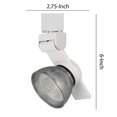 thumbnail image 5 of Benjara BM220693 12W Integrated LED Metal Track Fixture with Mesh Head, Gray & Black, 5 of 5