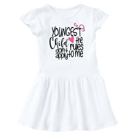 

Inktastic Youngest Child The Rules Don t Apply To Me Gift Baby Girl Dress