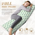 thumbnail image 5 of Bingfone Body Pillow Cover Long Pillow Case With Zipper Decorative Bedding Pillowcase 20"X54" Soft Cushion Pillow Case For Bedroom-Cute Crocodile, 5 of 8