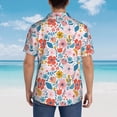 thumbnail image 6 of Daiia Floral Ditsy Hawaiian Shirt for Men Gentle Cotton Regular Short Sleeve Casual-Small, 6 of 9