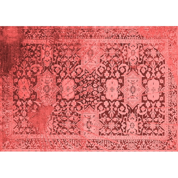 Ahgly Company Indoor Rectangle Oriental Red Industrial Area Rugs, 3' x 5'