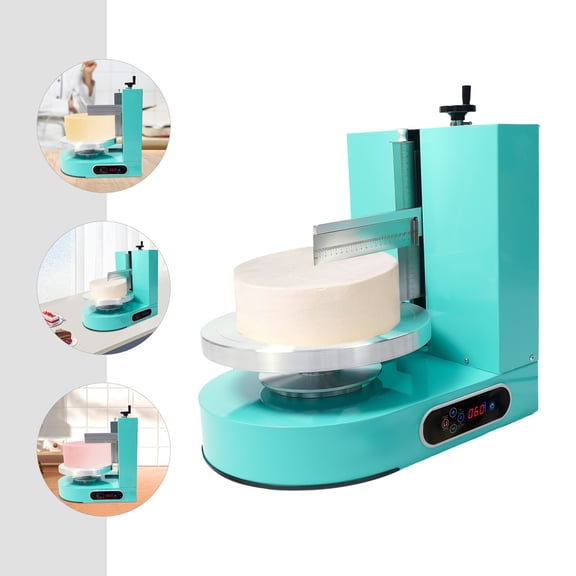 Birthday Cake Cream Smooth Coating Decoration Spreading Machine 60-320rpm Green for Cake Shops, Homes
