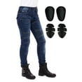 thumbnail image 4 of JuicyTrendz Women's Reinforced Motorcycle Riding Jeans Made with Durable Aramid Fabric for Enhanced Performance and Style Blue W26 x L29, 4 of 6
