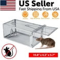 thumbnail image 2 of Humane Live Mouse Trap Cage Galvanized Steel Rodent Trap for Mice Rats Easy Setup Reusable, 2 of 13