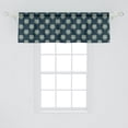 thumbnail image 2 of Ambesonne Victorian Valance Pack of 2, Damask Swirls Leaves, 54"X18", Dark Blue Pale Green, 2 of 2