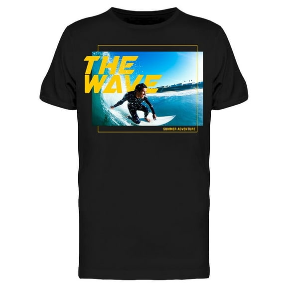 Surfer On Blue Ocean Wave T-Shirt Men -Image by Shutterstock, Male x-Large