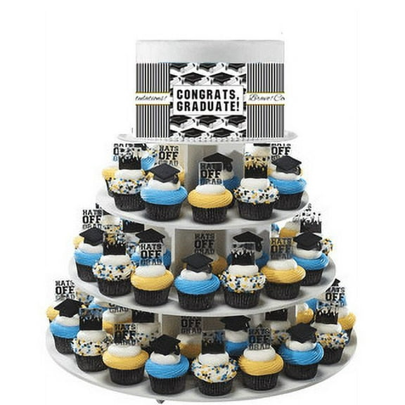 Congrats Graduation Deluxe Edible Photo Toppers & Edible Cupcake Decoration Kit