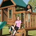 thumbnail image 4 of Swing-N-Slide Knightsbridge Wooden Backyard Swing Set with Alpine Wave Slide, Glider Swing, and Rock Climbing Wall, 4 of 8