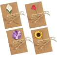thumbnail image 1 of 40PCS Vintage Kraft Handmade Greeting Wish Card with Dried Flower,Hemp Rope,Envelope Used as Thank You Notes,Party Invitation Card (Small - 4 X 3 Inches), 1 of 8