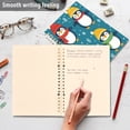thumbnail image 5 of WOBOGO Colorful Scarf Penguin Pattern Notebook College Horizontal Grid Paper Ink Spill Resistant Water Resistant Cover 8.3x5.7x0.4in, 5 of 8