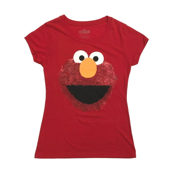Sesame Street Womens Short Sleeved Red Sparkle Elmo T-Shirt X-Large