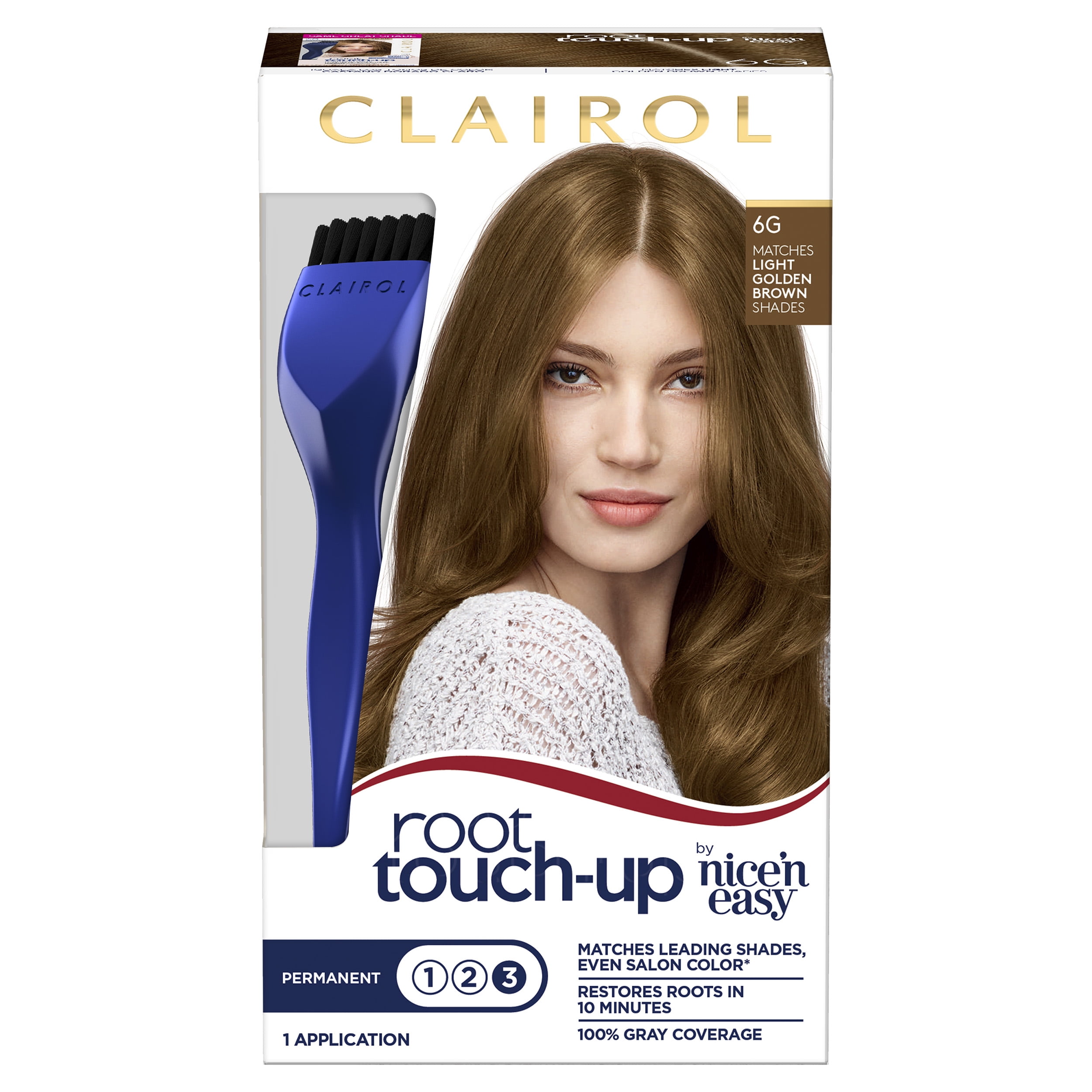 Clairol Root Touch-Up Permanent Hair Color Creme, 4 Dark Brown, 1  Application, Hair Dye 