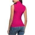 thumbnail image 5 of Womens Sleeveless Turtleneck Tops Plus Size Mock High Neck Tank Tops Sexy Slim Fit Undershirt Basic Layer Tees Comfy Lightweight Going Out Tops Ladies, 5 of 8