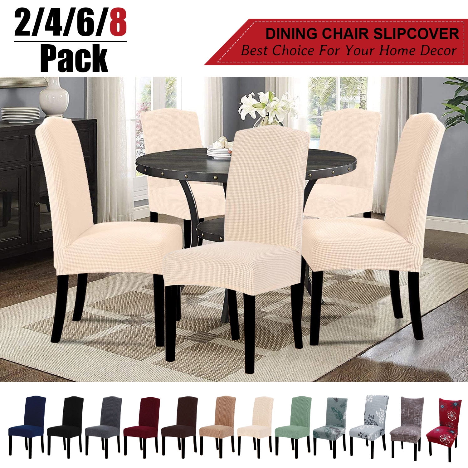 8pcs Chair Leg Covers Anti-slip Universal Floor Protectors for Hotel Dinner Room 